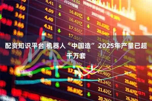 配资知识平台 机器人“中国造” 2025年产量已超千万套