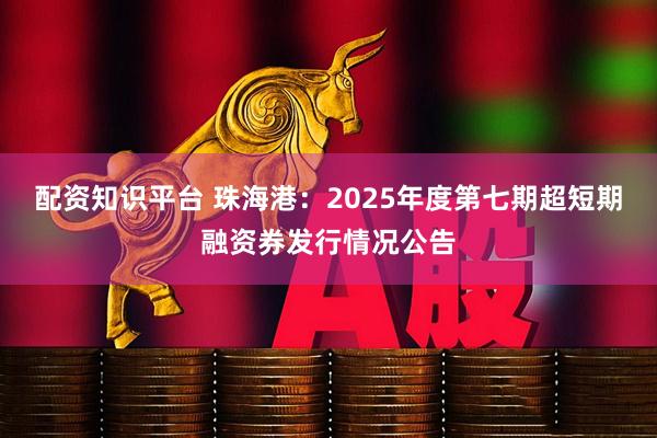 配资知识平台 珠海港：2025年度第七期超短期融资券发行情况公告